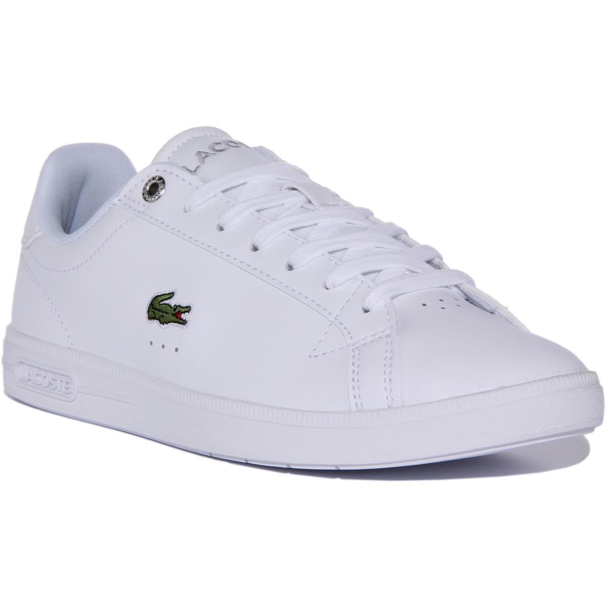 Lacoste Graduate Pro Womens Lace Up Low Top Sneakers In White Size US 5 - 11