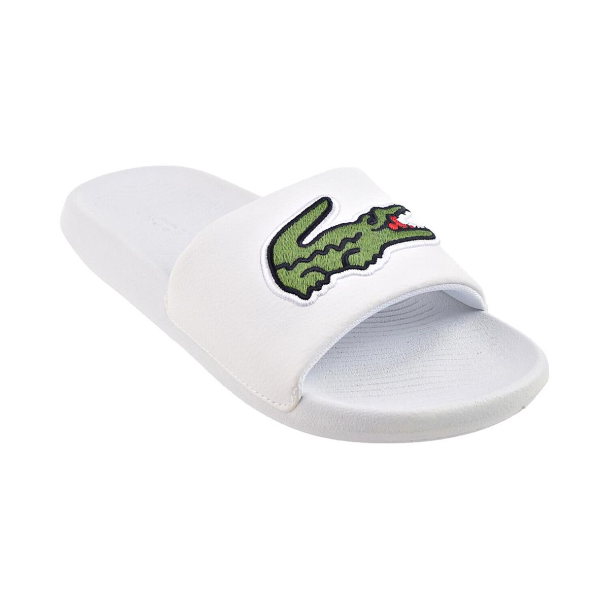 Lacoste Croco 319 4 US Cma Synthetic Men`s Slides White/green 7-38CMA0073-082