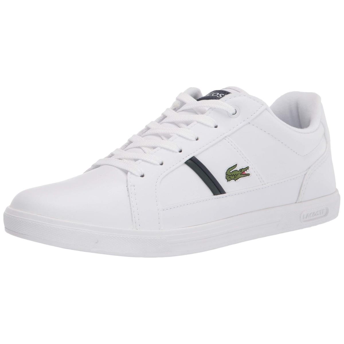 Men`s Shoes Lacoste Europa 0120 1 Leather Lace Up Sneakers 40SMA00071R5 White