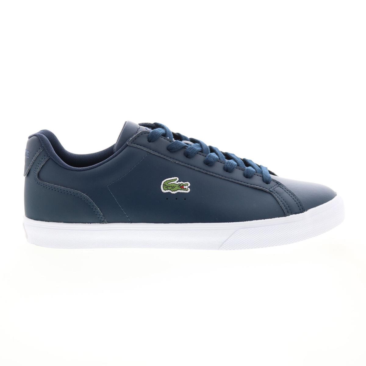 Lacoste Lerond Pro Bl 23 1 Cma Mens Blue Leather Lifestyle Sneakers Shoes