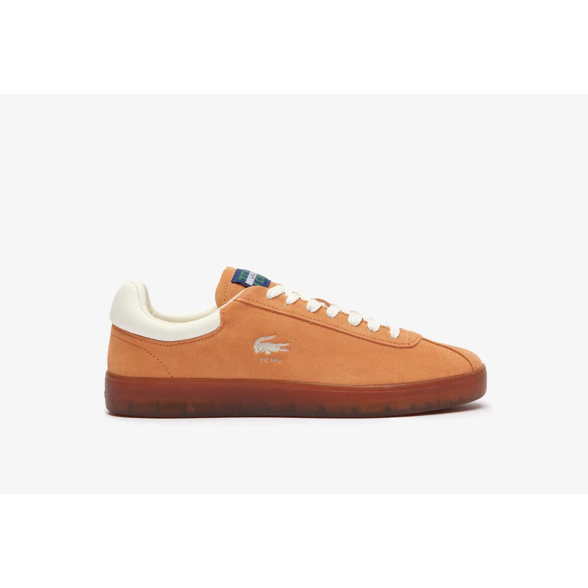 Lacoste Men`s Baseshot 124 Suede Sneakers IN Org Gum