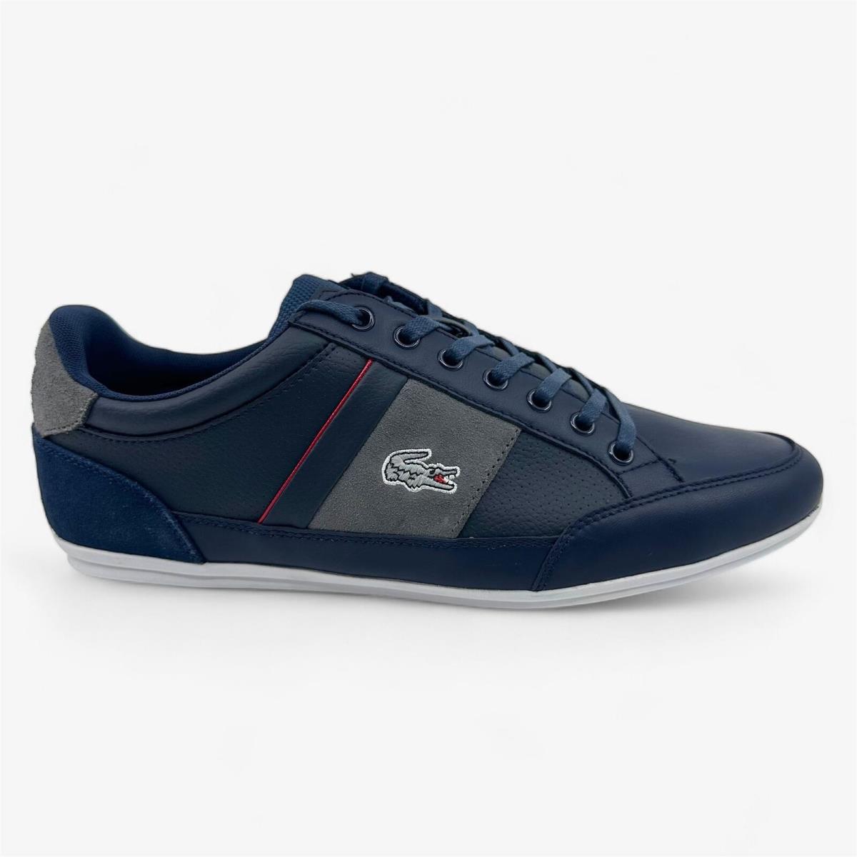 Lacoste Chaymon 216 1 Spm Navy Light Gray Mens Casual Sneaker