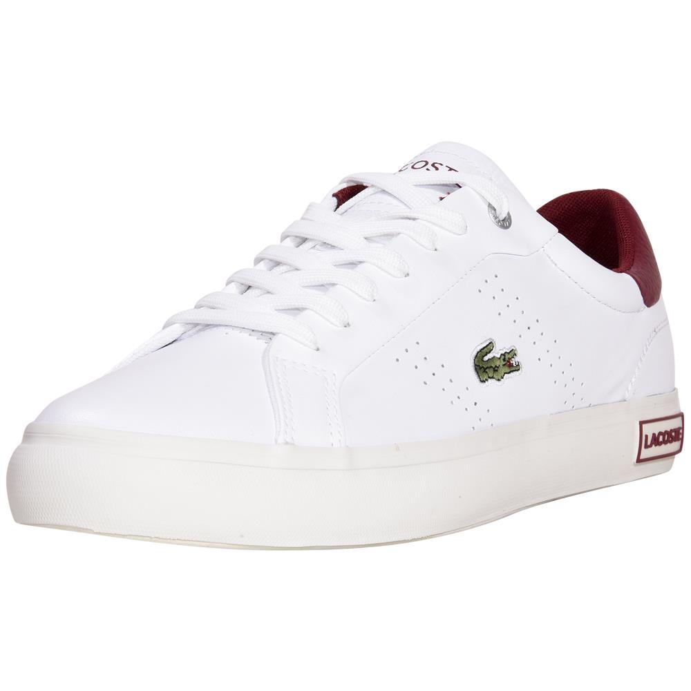 Lacoste Men`s Powercourt 2.0 Sneakers White/red Low Top