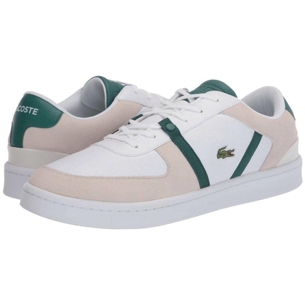 Lacoste Splitstep 120 Men`s Casual Leather Loafer Shoes Sneakers White Green