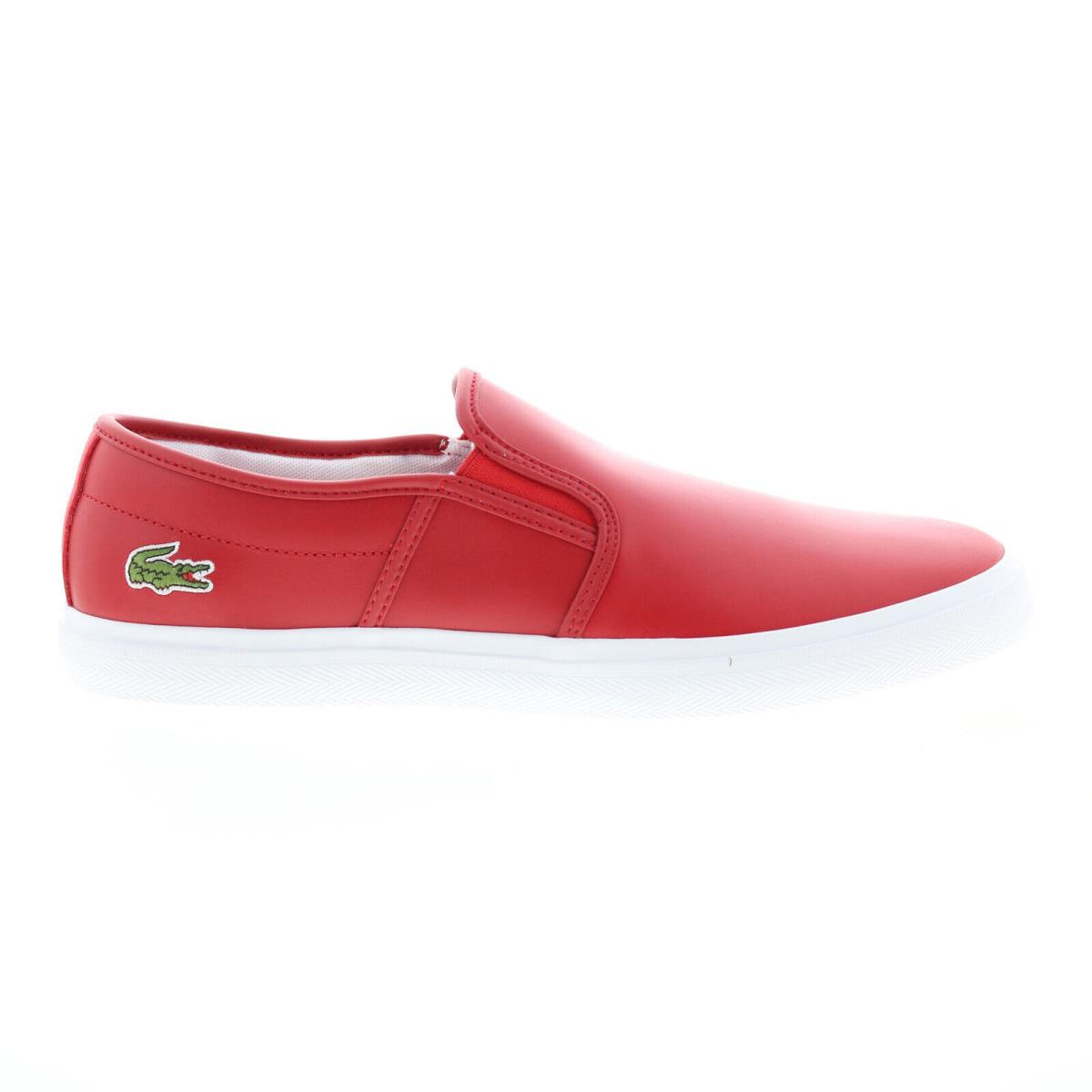 Lacoste Tatalya 0721 2 P Cma Mens Red Leather Lifestyle Sneakers Shoes