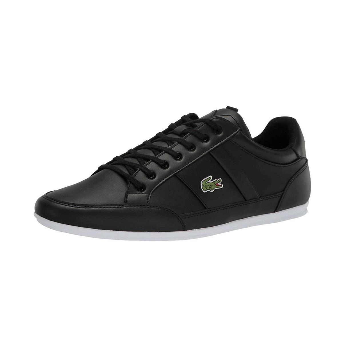 Lacoste Men`s Chaymon BL 21 Synthetic Leather Shoes 7-41CMA0038312 - Black/white