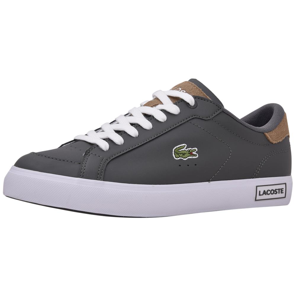 Lacoste Powercourt-223/1 Sma Men`s Sneakers Lace-up Dark Grey/brown