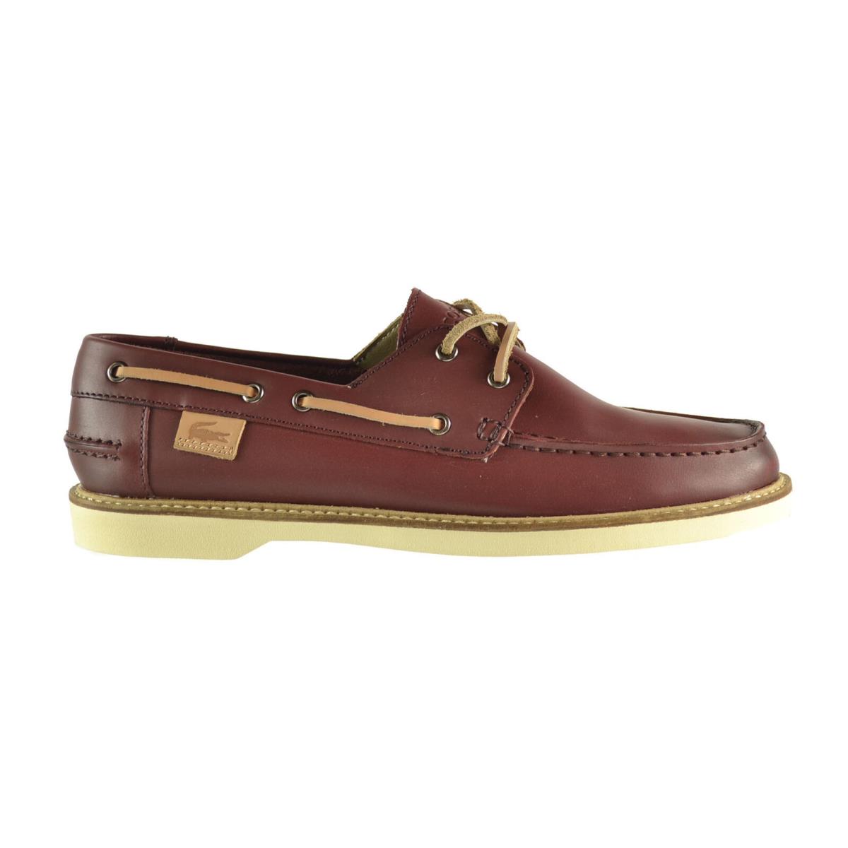 Lacoste Busoni Srm Leather Men`s Shoes Dark Red 7-27srm1225112