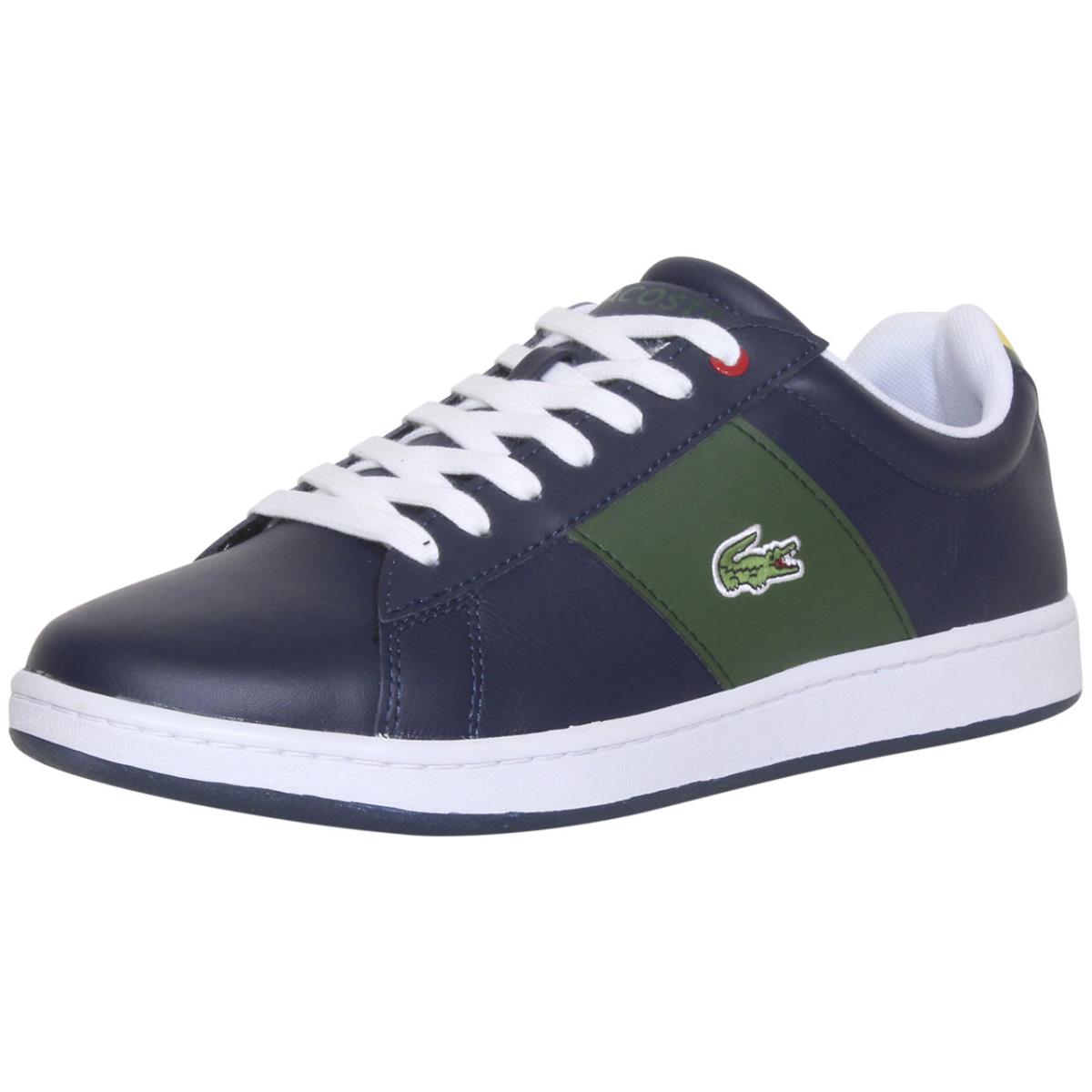 Lacoste Men`s Carnaby-EVO-0722-3 Sneakers Low-top Shoes Navy/green