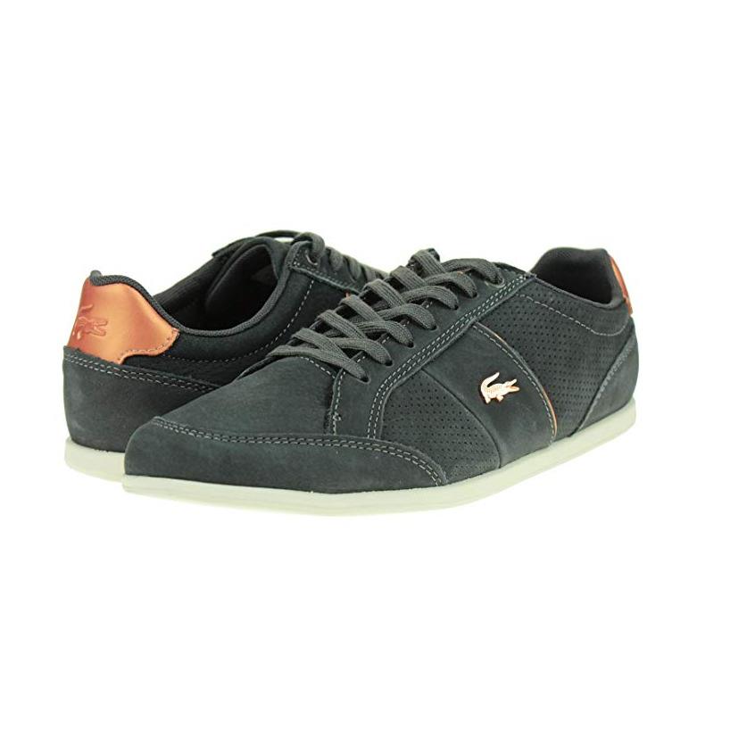 Lacoste Women`s Seforra 1881 Leather Sneakers Dark Gray