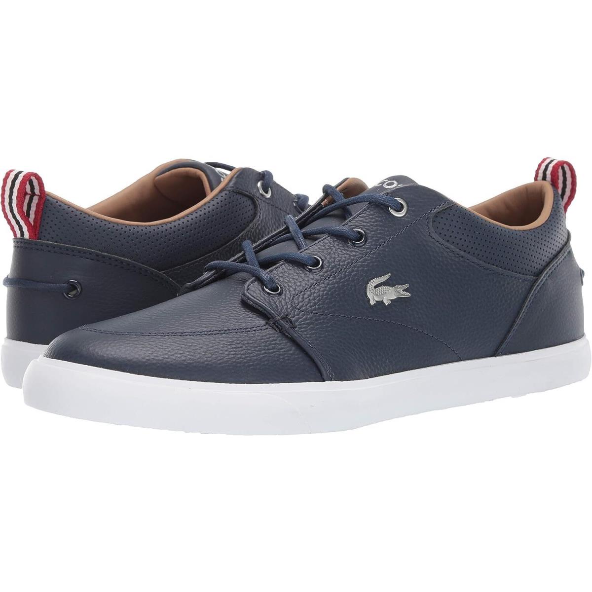 Men`s Shoes Lacoste Bayliss 119 Leather Sneakers 37CMA0073092 Navy / White