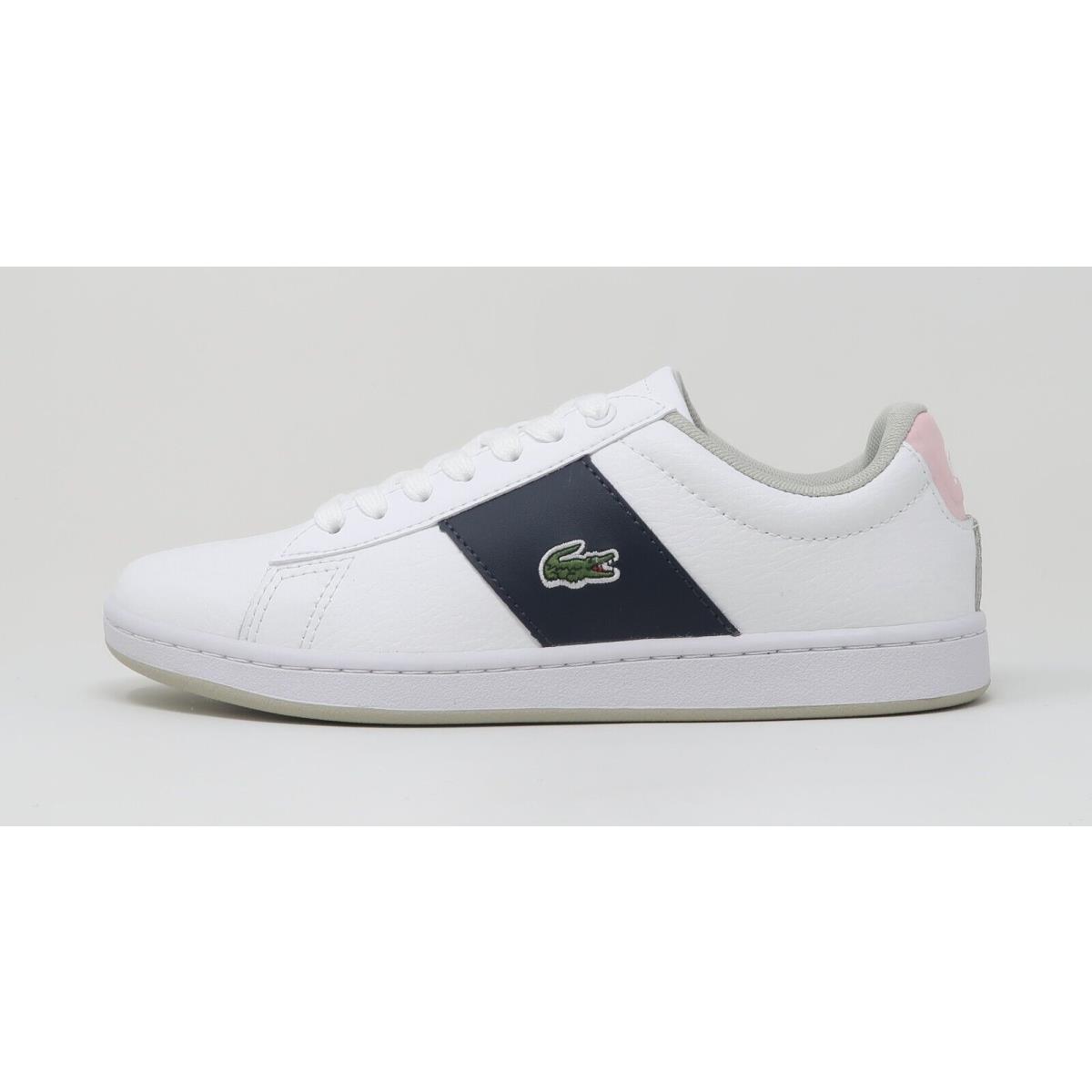 Lacoste Women`s Carnaby Cgr Bar 2221 Leather Shoes 7-44SFA0043042 - White/pink