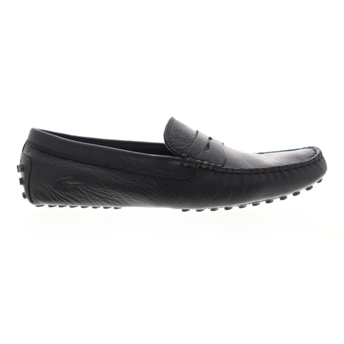 Lacoste Concours 118 P Cma Mens Black Loafers Slip Ons Moccasin Shoes