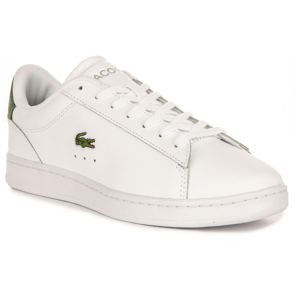 Lacoste Carnaby Set Lace Up Court Mens Sneakers White Green US 6- 13