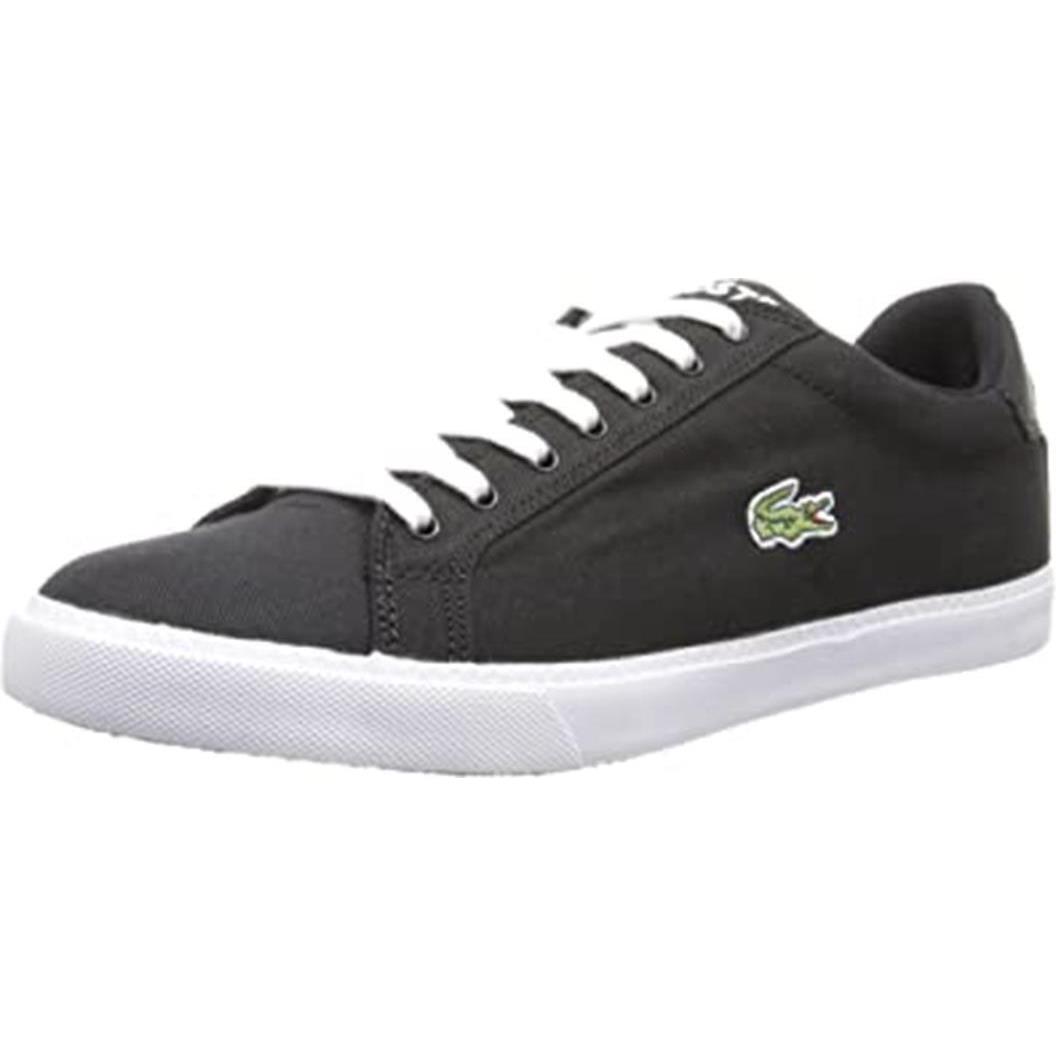 Lacoste Men`s Graduate Vulc FB Canvas Sneakers sz 13 Black White 7-27SPM1249312