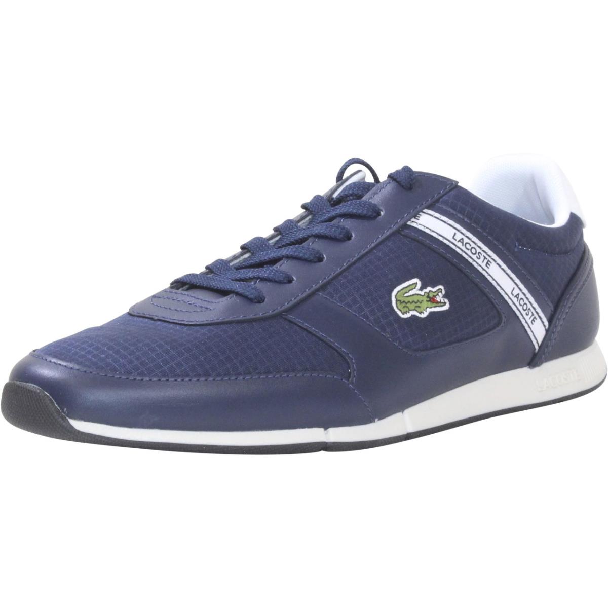 Lacoste Men`s Menerva-Sport-0121-1 Sneakers Lace Up Low Top Navy/white