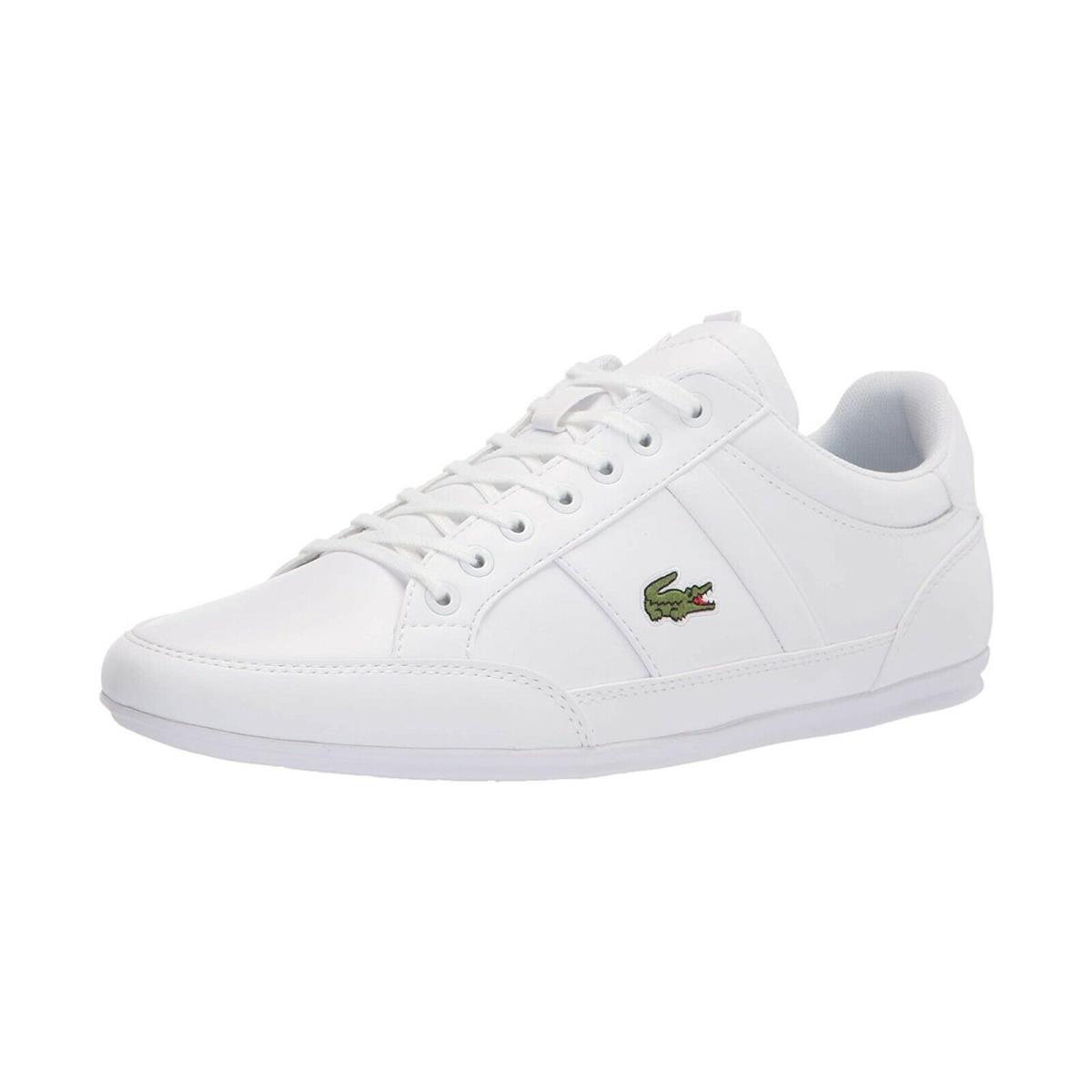 Lacoste Men`s Chaymon BL 21 Synthetic Leather Shoes 7-41CMA003821G - White/green