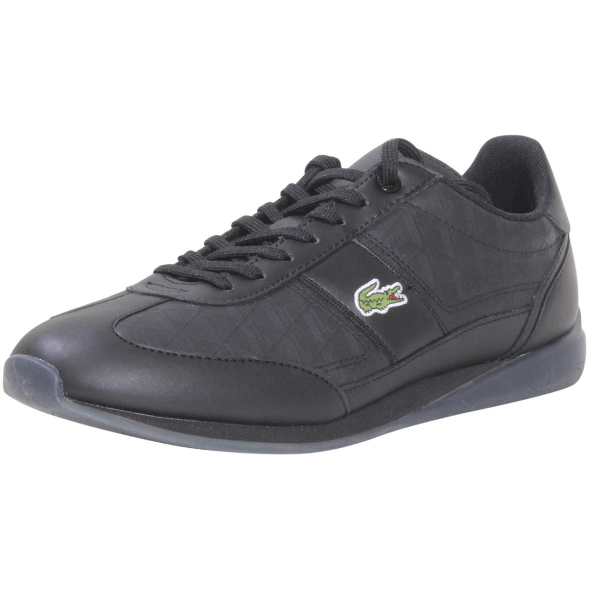 Lacoste Men`s Angular-222-5 Sneakers Low-top Textured Shoes Black