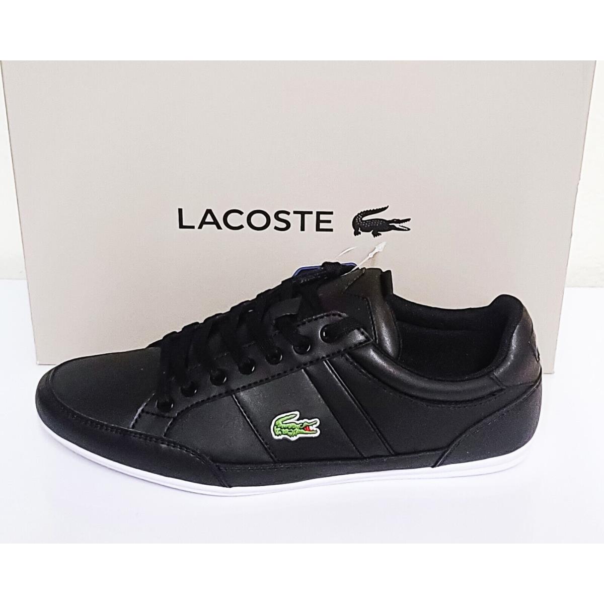 Lacoste Brand Chaymon BL21 Men`s Fashion Casual Shoes Sneakers Black White