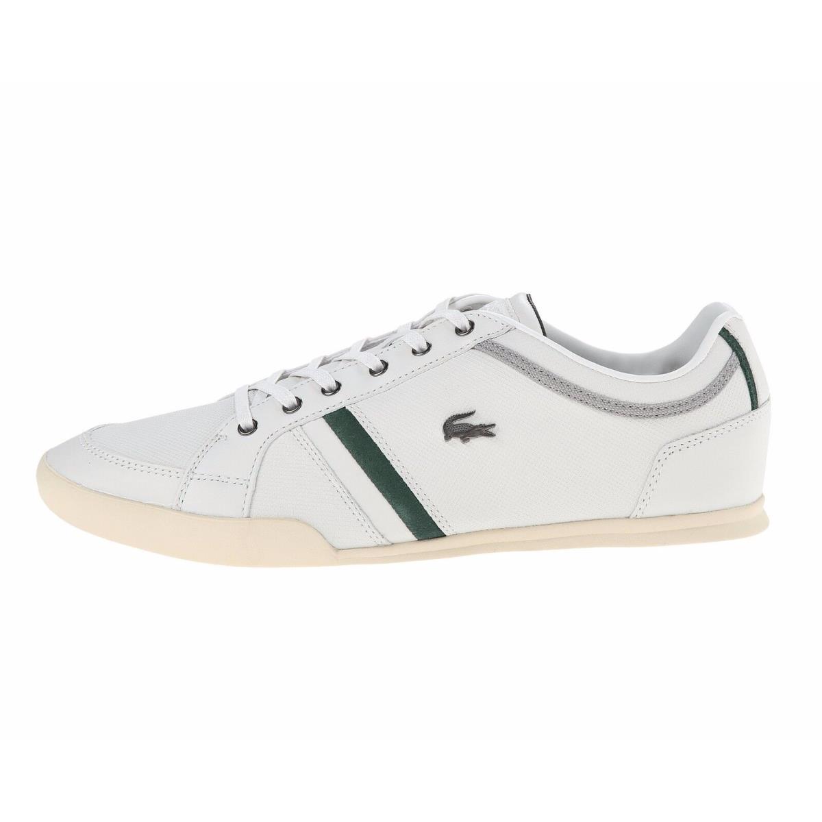 Lacoste Men`s Low Top Sneakers Shoes Rayford 7 Off White Green