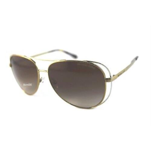 Michael Kors Lai MK1024-119113 Pale Gold Silver-tone/ Smoke Gradient Sunglasses
