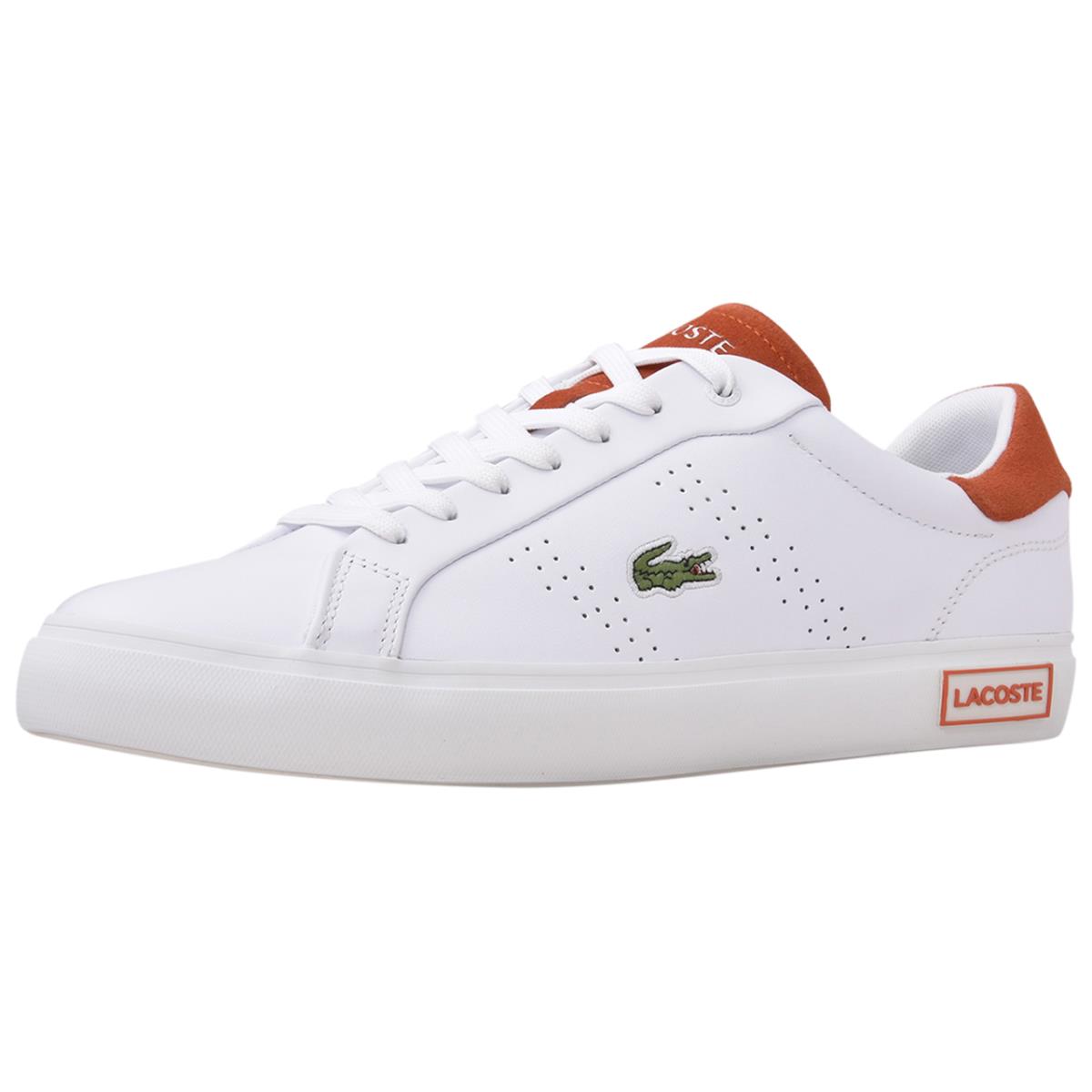 Lacoste Powercourt 2.0 223-1 Sma Men`s Sneakers Shoes White/orange