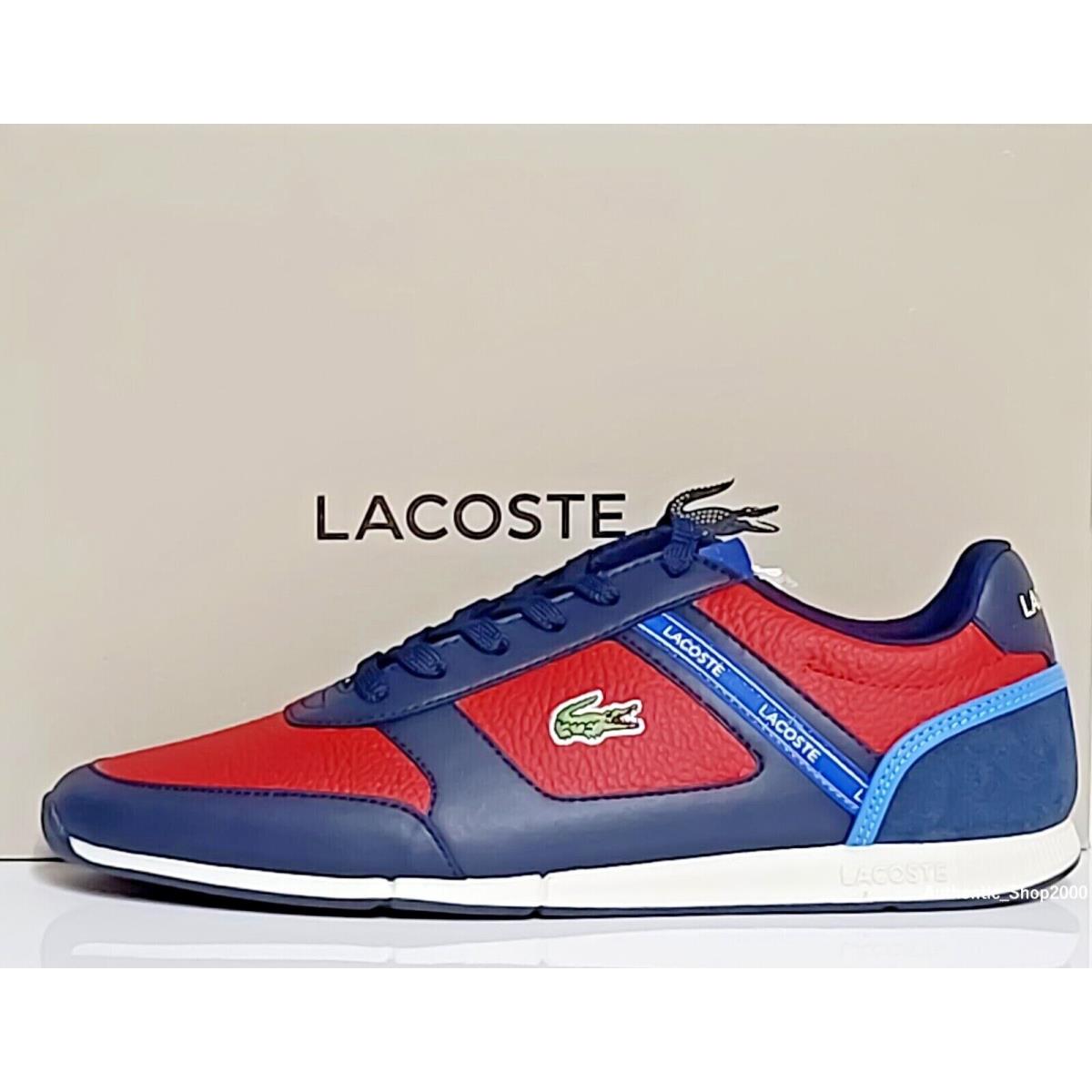 Lacoste Menerva Sport 222 2 Men`s Casual Leather Fashion Shoes Sneakers Navy