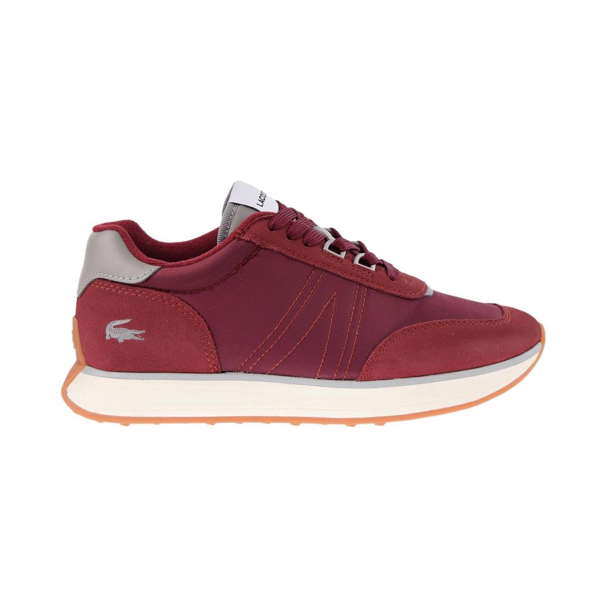 Lacoste L-spin Deluxe Textile Sma Men`s Shoes Burgundy-off White 745sma0003-3c9