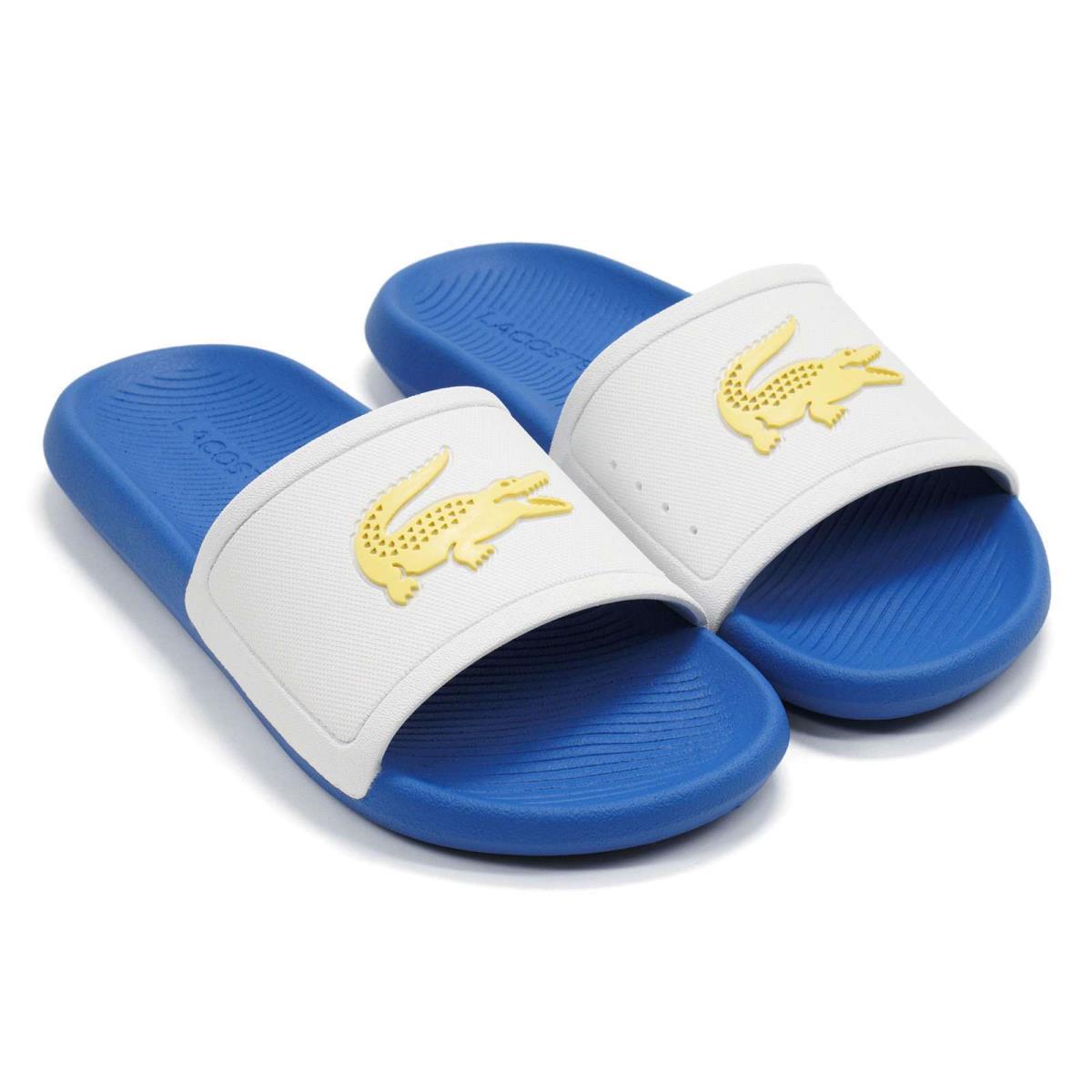 Lacoste Men Sandals Flip Flops Croco Slide Sandals Blue