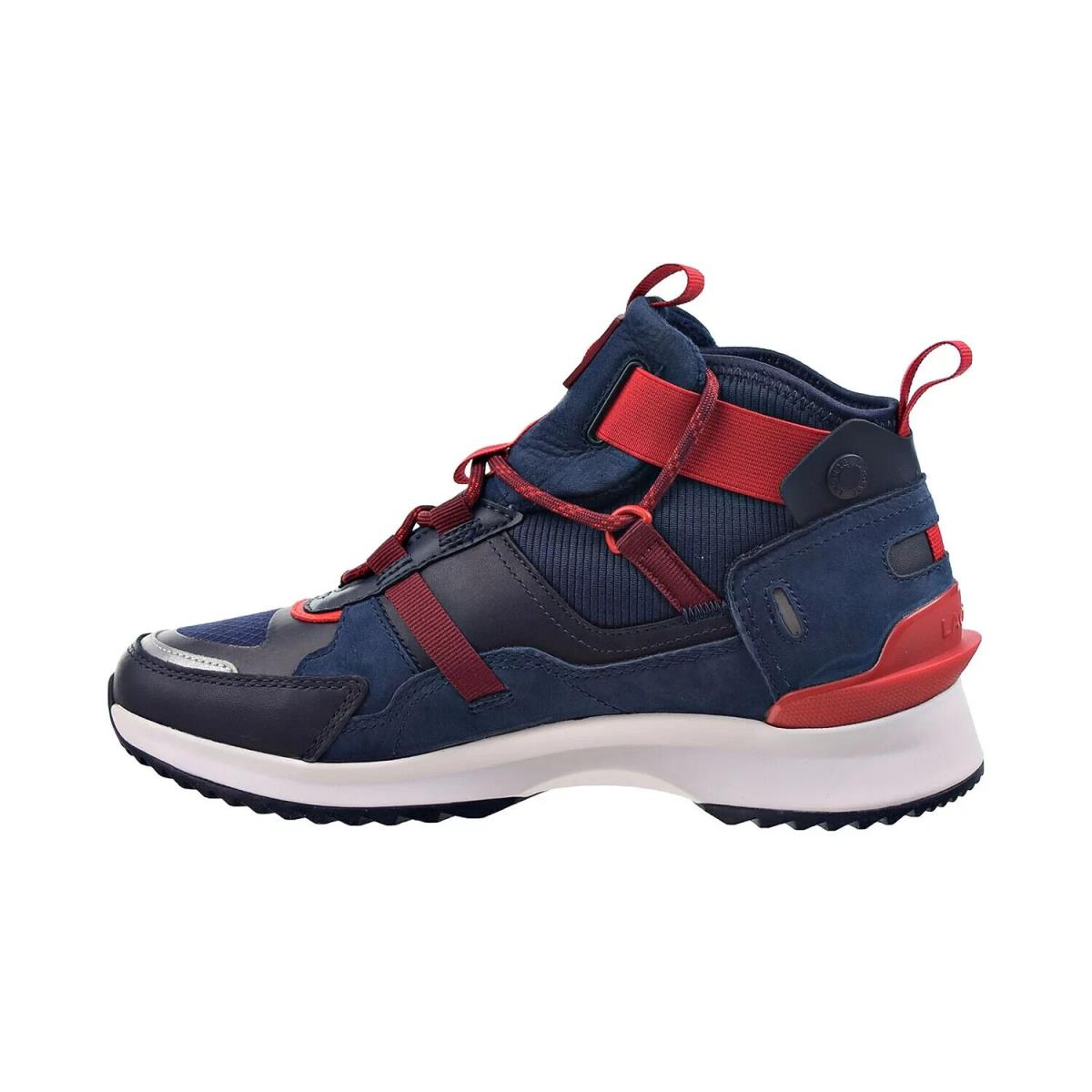 Lacoste Lacroste Mens Shoe- Run Breaker 222 2 Sma Textile -navy/red