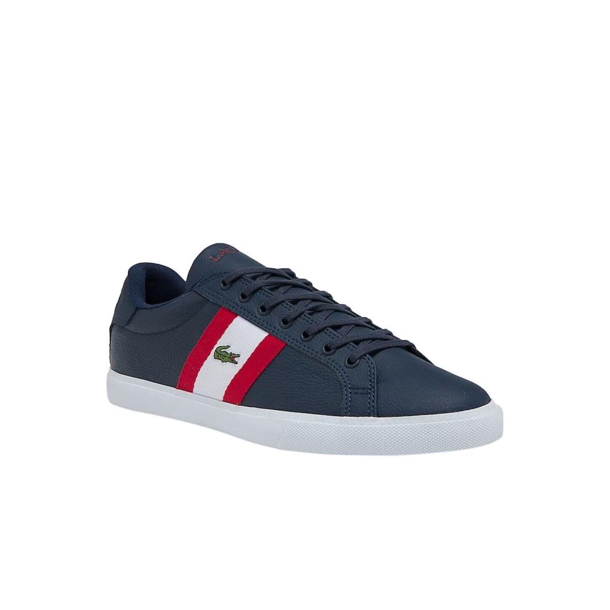 Lacoste Grad Vulc 120 2 P Sma Mens Blue Leather Lifestyle Sneakers Shoes