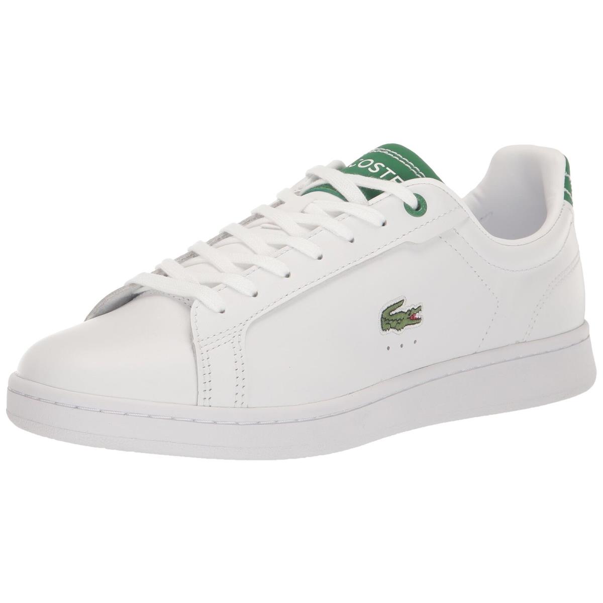 Men`s Shoes Lacoste Carnaby Pro 2231 Leather Lace Up Sneakers 46SMA0034082 White