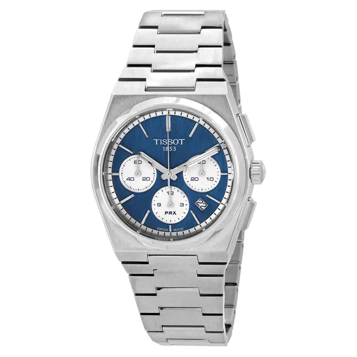 Tissot Prx Chronograph Automatic Blue Dial Men`s Watch T1374271104100