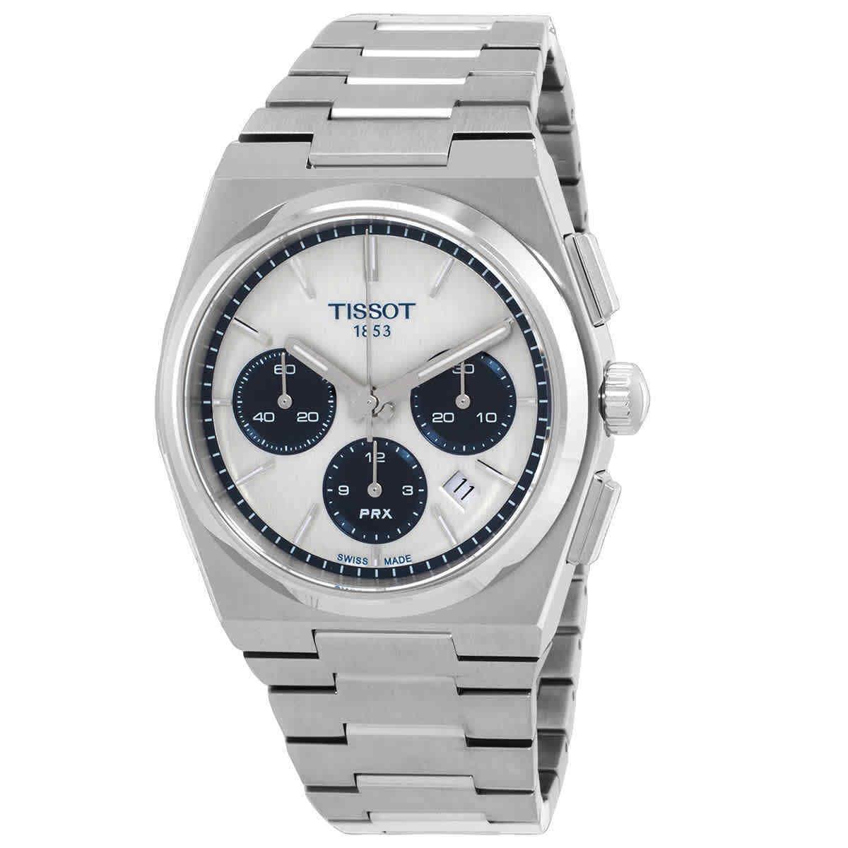 Tissot Prx Chronograph Automatic White Dial Men`s Watch T1374271101101