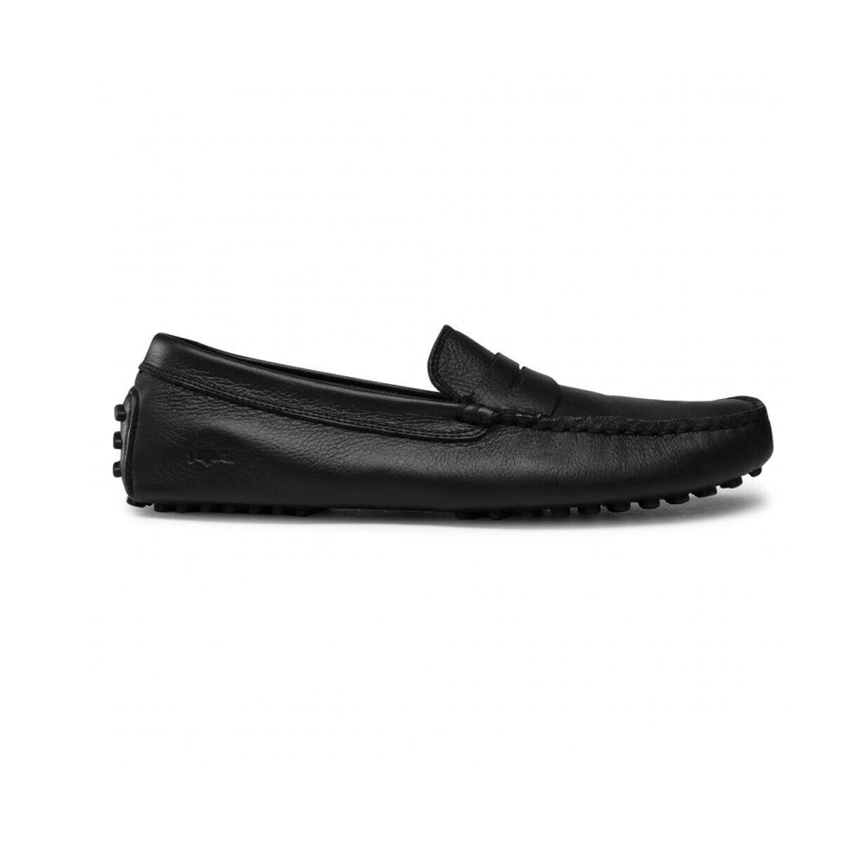 Lacoste Concours Driving Style 35CAM0118-024 Mens Black Slip On Loafer Size 7.5