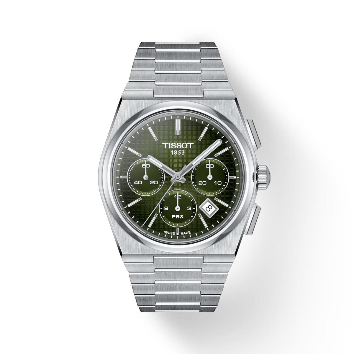 Tissot Prx Automatic Chronograph 42mm Green Dial Watch T137.427.11.091.00