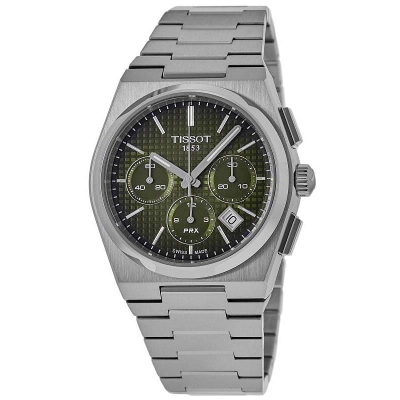 Tissot Prx Automatic Chronograph Green Dial Men`s Watch T137.427.11.091.00