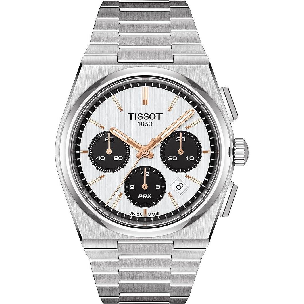 Tissot Prx Chronograph Panda 42mm Stainless Steel Watch T137.427.11.011.00