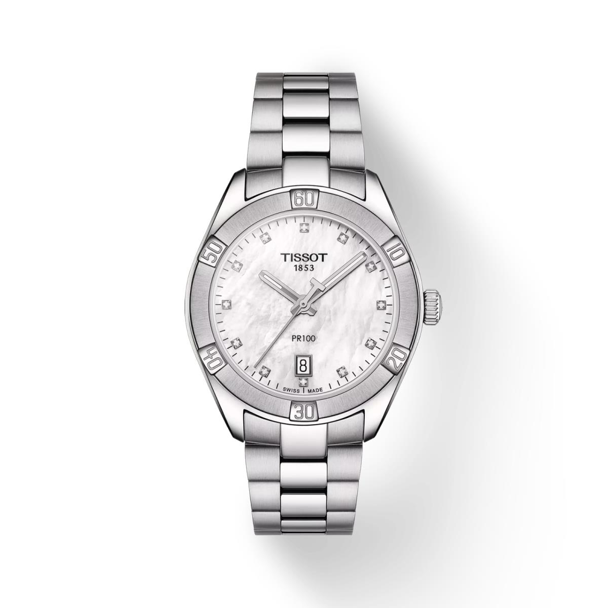 Tissot T-classic White Mother of Pearl Women`s Watch - T1019101111600