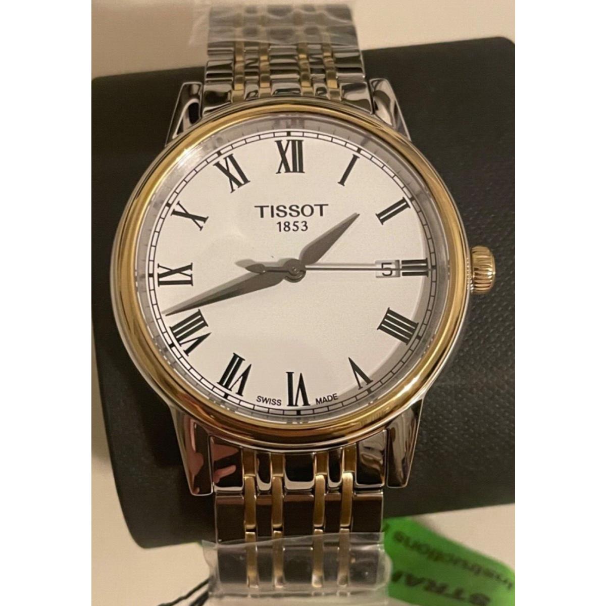 Tissot Carson Men`s White Dial Dual Tone Watch Sapphire Crystal T0854102201300