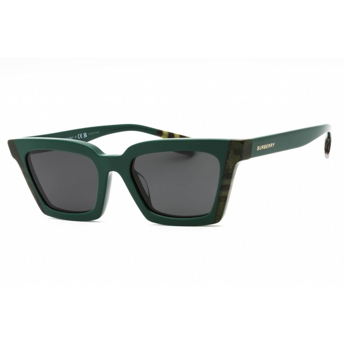 Burberry Women`s Sunglasses Green/check Plastic Cat Eye Frame 0BE4392U 405687