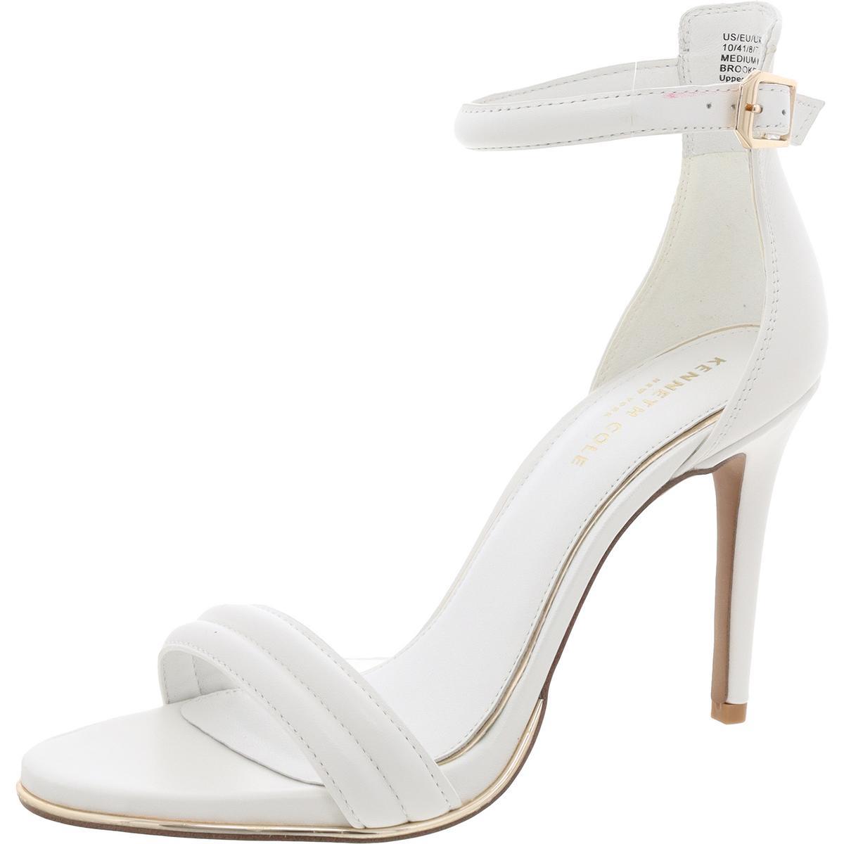 Kenneth Cole New York Womens Brooke Metallic Pumps Dress Sandals Shoes Bhfo 2164 Ivory