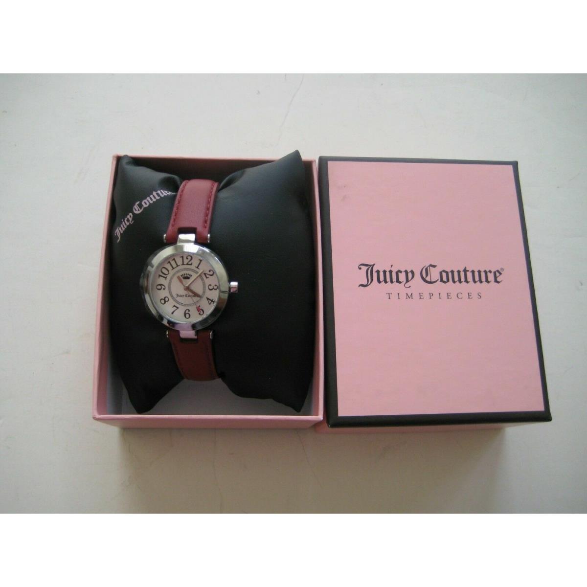 Juicy Couture Women`s Leather Belt Beautiful Watch Retail Brown