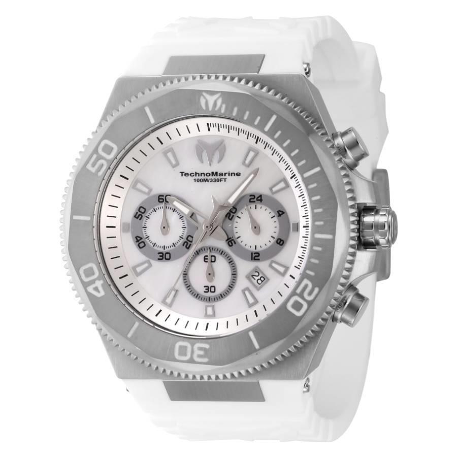 Technomarine Manta Chronograph Silver and White Dial Men`s Watch TM-222076