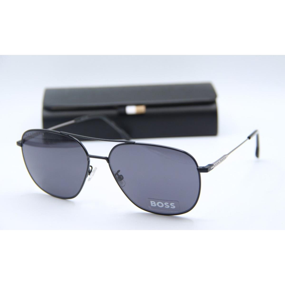 Hugo Boss 1218/F/SK TI7IR Black Silver Sunglasses W/case 62-16