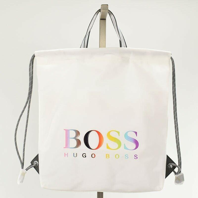 Hugo Boss Unisex White Tlove Rainbow Pride Drawstring Backpack Tote