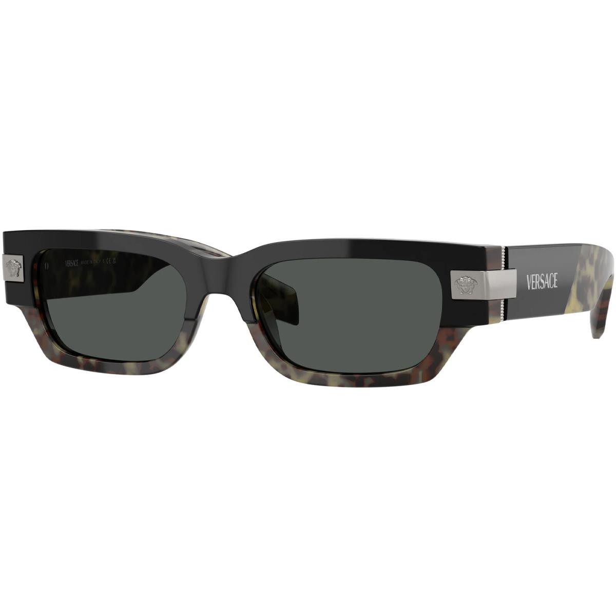 Versace Men`s Structured Geometric Rectangle Sunglasses VE4465 - Italy Havana/Grey (545687-53)