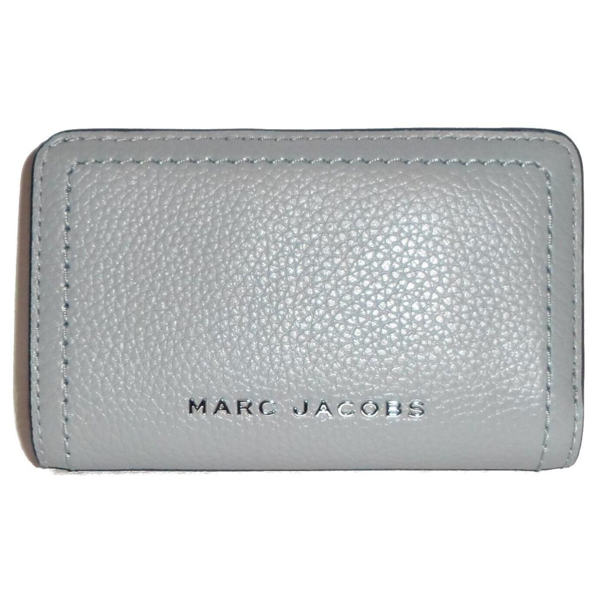 Marc Jacobs Rock Grey Leather Bifold Zip Wallet