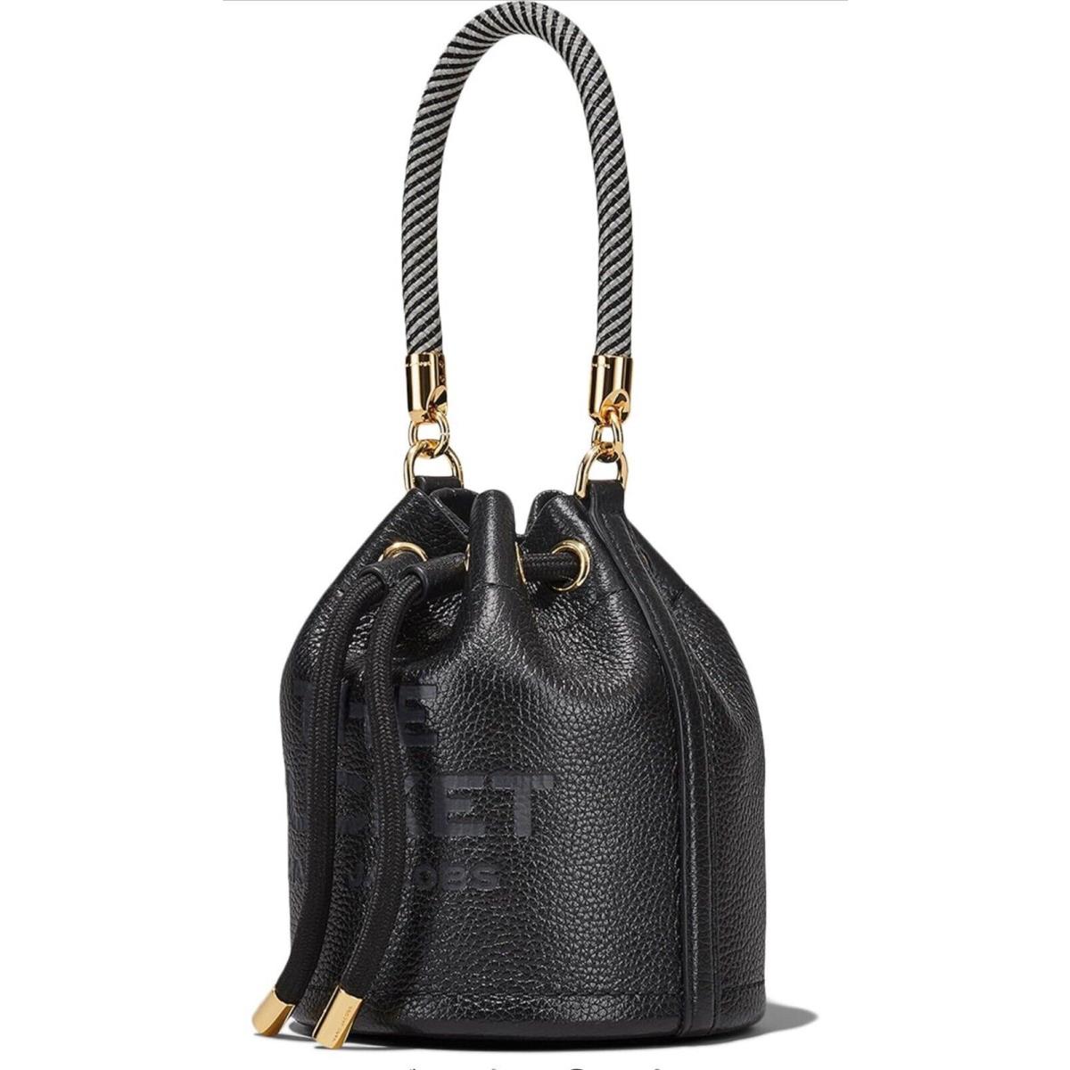 Marc Jacobs The Leather Micro Bucket Bag Black