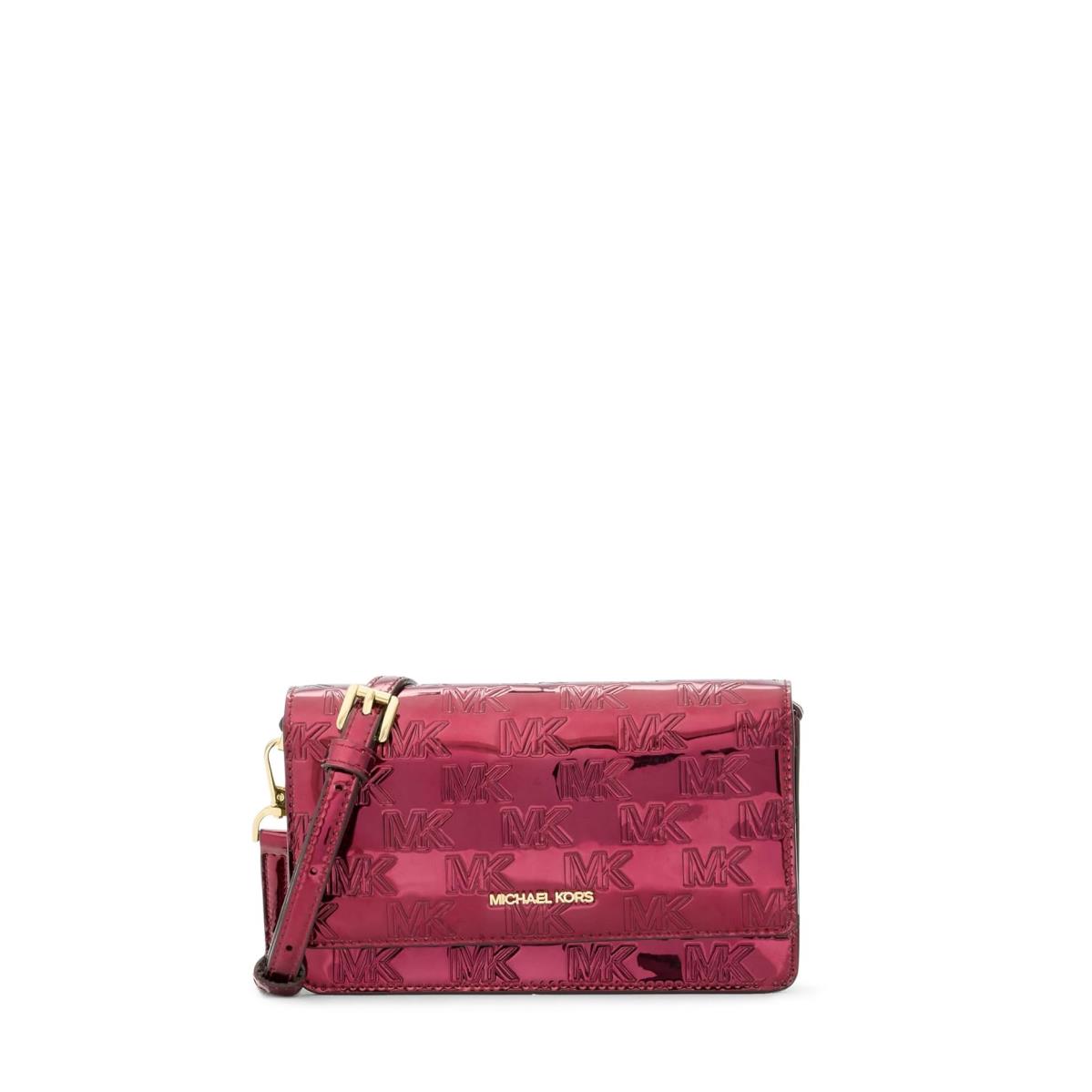 Woman`s Handbags Michael Michael Kors Jet Set Small Phone Crossbody Deep Red